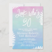 夏のパーティー誕生日パーティーへの招待 招待状 (正面)