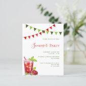 夏のパーティー赤ドリンクの屋外招待 (スタンド正面)