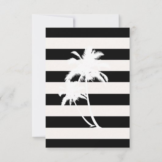 夏のパーティー赤ロブスター白黒 招待状 (裏面)