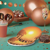 夏のパーティー踊り紙プレート ペーパープレート