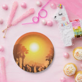 夏のパーティー踊り紙プレート ペーパープレート (パーティー)