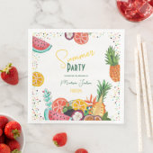 夏のパーティー黄色の熱帯果実の招待 (インサイチュ)