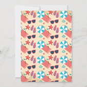 夏のパーティー | ビーチ誕生日パーティー 招待状 (裏面)