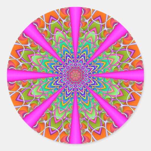 夏のパーティー ラウンドシール (正面)