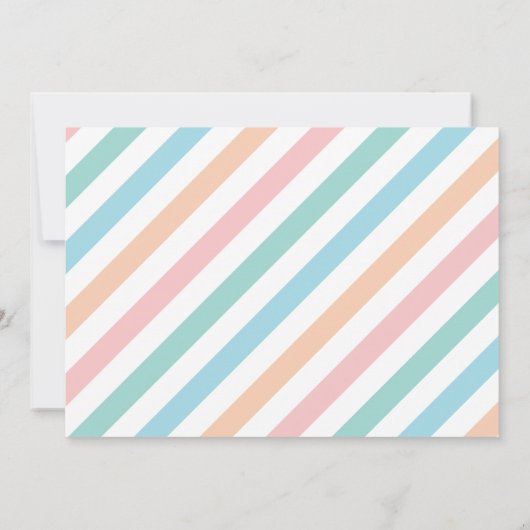 夏のパーティー 学校の年終えのお祝いパーティー 招待状 (裏面)