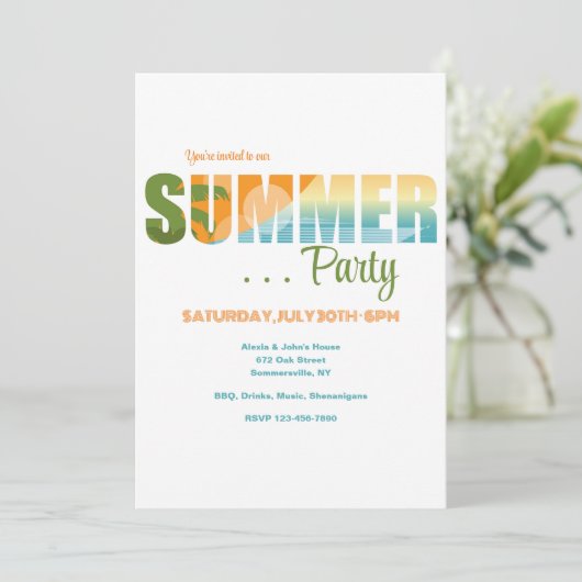 夏のパーティー 招待状 (スタンド正面)