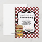 夏のパーティー 招待状 (正面/裏面)