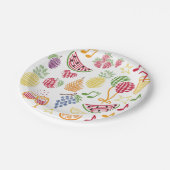 夏のパーティー（白丸） ペーパープレート (アングル)