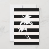 夏のパーティー 赤いカニ 黒白 招待状 (裏面)