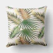 夏のパーム離れの緑の熱帯ジャングルパターン クッション (裏面)