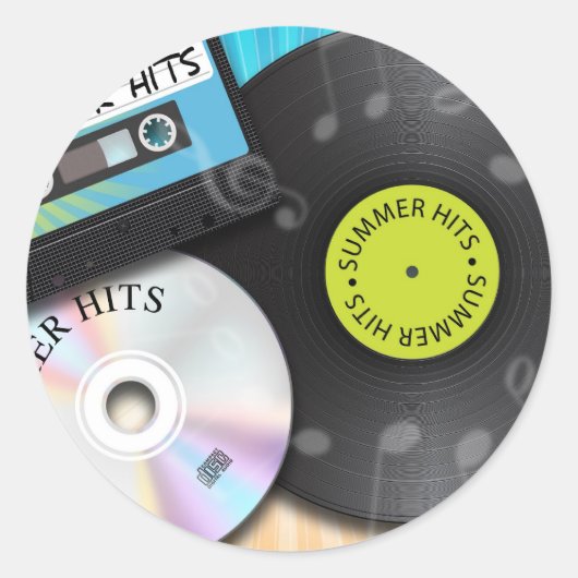 夏のヒット ラウンドシール (正面)