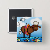 夏のヒツジボタン 缶バッジ (正面&裏面)