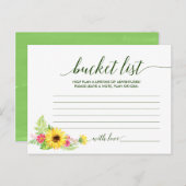 夏のヒマワリのバケツのリストカード ポストカード (正面/裏面)