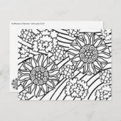 夏のヒマワリはあなたのカードを着色します ポストカード (正面/裏面)