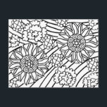 夏のヒマワリはあなたのカードを着色します ポストカード<br><div class="desc">子供へ夏のヒマワリのスケッチ色に</div>