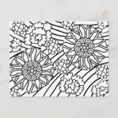 夏のヒマワリはあなたのカードを着色します ポストカード (正面)