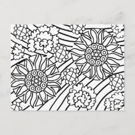 夏のヒマワリはあなたのカードを着色します ポストカード