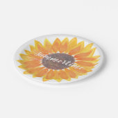 夏のヒマワリ ペーパープレート (アングル)