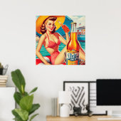 夏のビアピンアップ ポスター (ホームオフィス)