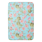 夏のビクトリアンヴィンテージバラパターンティール（緑がかった色） バスマット (正面縦)