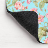 夏のビクトリアンヴィンテージバラパターンティール（緑がかった色） マウスパッド (コーナー)