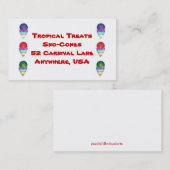 夏のビジネスのためのスノーコーンsnoコーン 名刺 (正面/裏面)