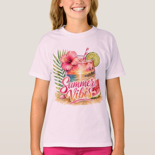 夏のビジューキッズ ユニセックスTシャツ Tシャツ (正面)