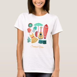 夏のビジュー・ウィメンズTシャツ Tシャツ