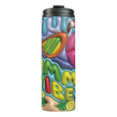 夏のビベス3d膨張フルーツ&フラミンゴ タンブラー (正面)