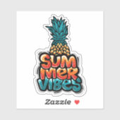 夏のビーズパイナップルビニールのシール シール (シート)