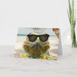 夏のビーチおもしろいのカスタマイズ カード