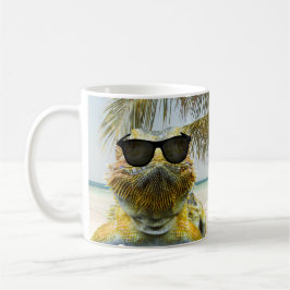 夏のビーチおもしろいのカスタマイズ コーヒーマグカップ