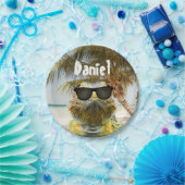 夏のビーチおもしろいのカスタマイズ ペーパープレート (パーティー)