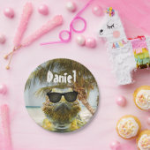 夏のビーチおもしろいのカスタマイズ ペーパープレート (パーティー)