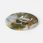 夏のビーチおもしろいのカスタマイズ ペーパープレート (アングル)