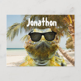 夏のビーチおもしろいのカスタマイズ ポストカード