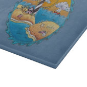 夏のビーチおもしろい日当たりの良い海岸沿岸 カッティングボード (角)