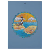 夏のビーチおもしろい日当たりの良い海岸沿岸 クリップボード (裏面)