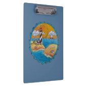 夏のビーチおもしろい日当たりの良い海岸沿岸 クリップボード (右)