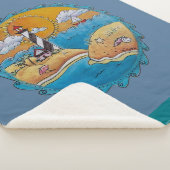 夏のビーチおもしろい日当たりの良い海岸沿岸 シェルパブランケット (3/4)