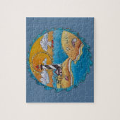 夏のビーチおもしろい日当たりの良い海岸沿岸 ジグソーパズル (縦)