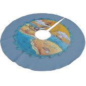 夏のビーチおもしろい日当たりの良い海岸沿岸 ブラッシュドポリエステルツリースカート (アングル)