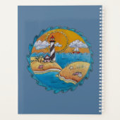 夏のビーチおもしろい日当たりの良い海岸沿岸 プランナー手帳 (裏面)