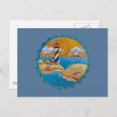 夏のビーチおもしろい日当たりの良い海岸沿岸 ポストカード (正面/裏面)