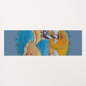 夏のビーチおもしろい日当たりの良い海岸沿岸 ヨガマット (裏面(横))