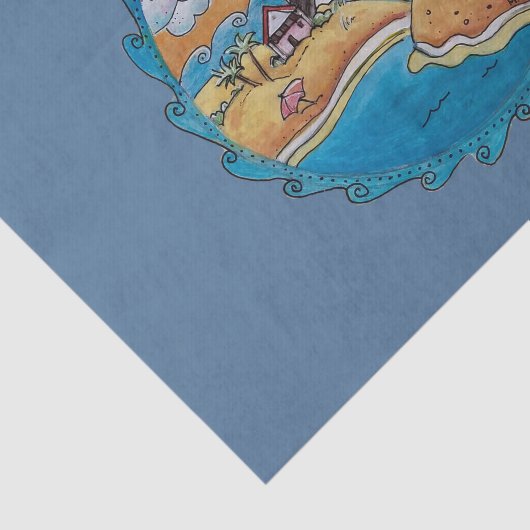 夏のビーチおもしろい日当たりの良い海岸沿岸 薄葉紙 (詳細)