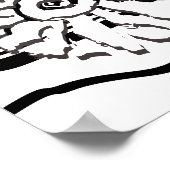 夏のビーチおもしろいInstagramコラージュ ポスター (角)