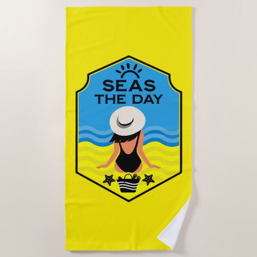 夏のビーチに欠かせないギフト ビーチタオル (正面)