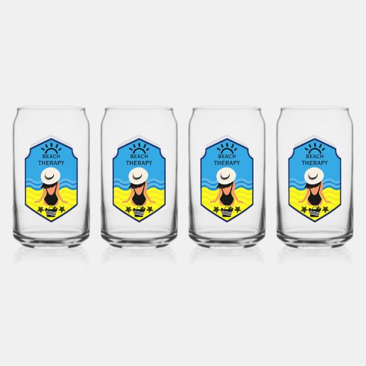 夏のビーチに欠かせない ガラス缶 (正面)