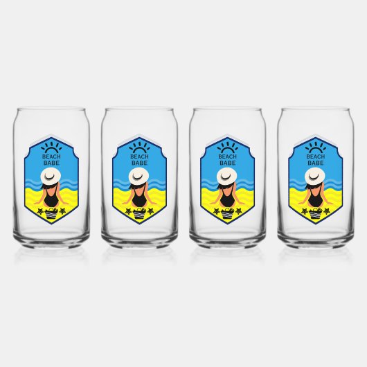 夏のビーチに欠かせない ガラス缶 (正面)